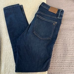 Madewell 10 High Rise Skinny Indigo Wash - Size 28 and 27